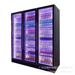 Strength factory three-door vertical beverage refrigerated display cabinet beer refrigerated freezer bar wine refrigerator