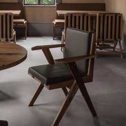 Commercial dining table and chair combination all solid wood cafe leisure back armchair bed and breakfast hotel restaurant chair chair