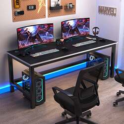 Computer Desk Desktop Home Bedroom Desk Office Simple Table Workbench Internet Cafe Rectangular Gaming Table Double Person
