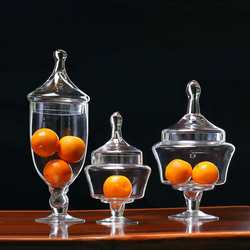?European candy jar wedding display bottle designer glass bottle trophy craft ornaments transparent storage jar