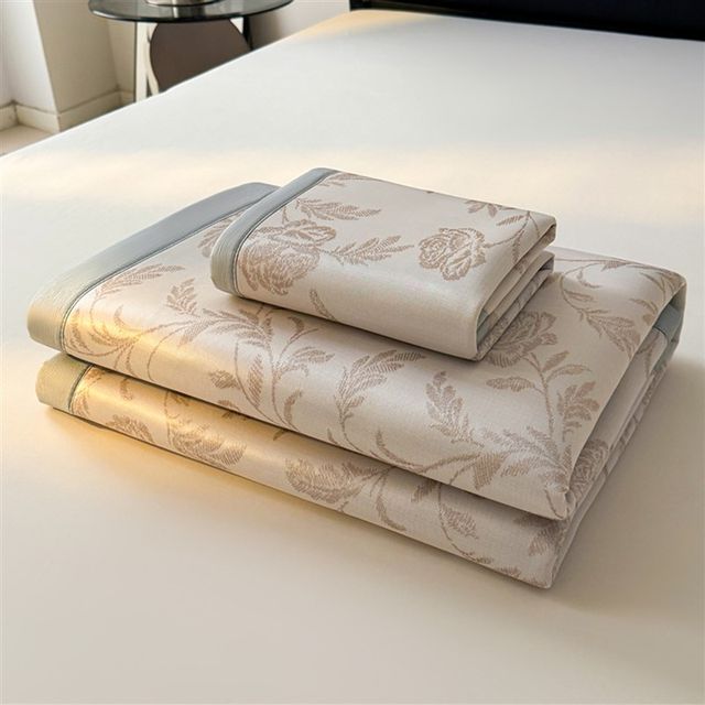 
pe jacquard ice silk mat i three-piece set summer class a maternal and infant grade machine washable air-conditioned soft mat mattress 2025 new style