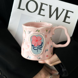 High-Quality Ceramic Mugs for Girls, Unique and High-End Water Cups for Home Use, Practical Birthday Gifts and Souvenirs