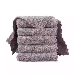 A Kitchen-Specific Cleaning Cloth That Doesn'T Retain Oil or Shed Lint, Made of Bamboo Charcoal Fiber, Suitable for Household Use and Dishwashing