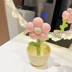 Flower-Shaped Humidifier for Home Use, Silent Desktop Model, Small Size, Large Spray, Suitable for Pregnant Women, Babies, and Office Air Humidification