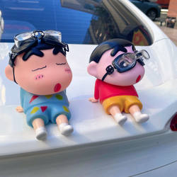 Small Doll Car Ornaments, Rear Hanging Decorations, Exterior Car Decorations, No. 9 Electric Scooter, Scooter, Cartoon Doll