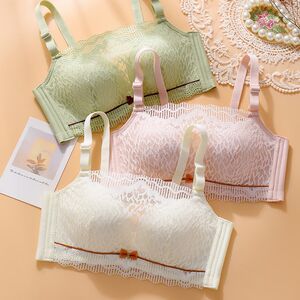 
[0.5 cm thin cup] 2023 spring and summer bra without steel rings for girls students strapless lace underwear 927
