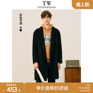 
TeenieWeenie Bear Men's Simple Woolen Coat Men's 2023 Winter New Woolen Coat