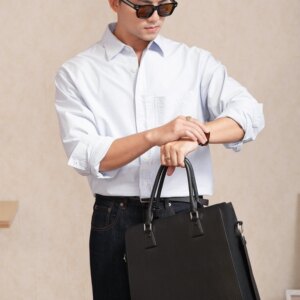 
100% cotton autumn and winter simple casual business daily commuting versatile old money style solid color long-sleeved shirt for men