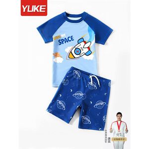 
Children's swimsuits boys 2023 new split quick-drying swimsuits boys and babies professional training swimming trunks swimsuit summer