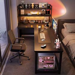 L-Shaped New Multifunctional Office Desk Study Table DIY Pegboard Computer Desk Desktop Double Gaming Desk