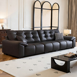 2026 New Model Genuine Leather Sofa for Small Apartments, Lawrence Cat-Scratch Resistant Leather Three-Seater Sofa, Modern Minimalist Living Room Sofa