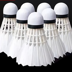 Delhui Badminton Durable King Genuine 3/6/12 Pack Goose Feather Badminton Set for Outdoor Competition and Training 97