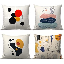 New Black and White Minimalist Nordic ins Pillow Cushion Cover for Living Room Sofa, Headboard, Abstract Lumbar Pillow Cushion Included