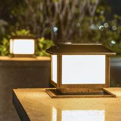 Solar energy headlights simple modern fence lighting headlights led landscape engineering outdoor courtyard pillar lights