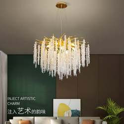 Light luxury high-end crystal living room chandeliers creative villa bedroom dining room model room exhibition hall branch chandeliers