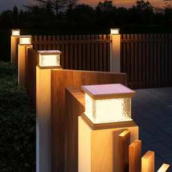 Column lamp modern minimalist solar garden lamp waterproof villa outdoor gate pillar lamp home garden gate pier lamp
