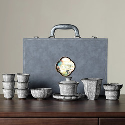 Kung Fu Tea Set 2025 New Model Household Ceramic Tea Set Complete Set for Tea Brewing with Special Lidded Bowl High-End Gift Box