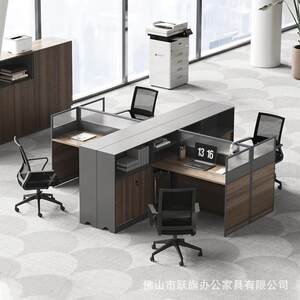 Employees' desk and chair combination simple Modern financial room furniture screen employee position double 4/four working position