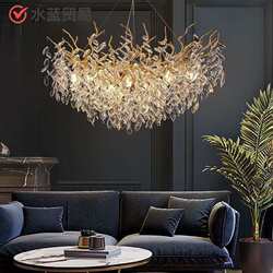 2023 Crystal Branch Living Room Chandelier Postmodern LED Bedroom Dining Light Aluminum Branch Light Exit Quality Light