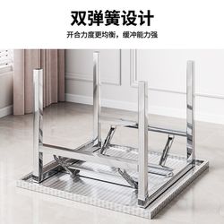 Outdoor portable stainless steel folding table home dining table dining table night market catering small square table multi-function table