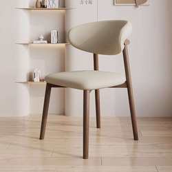 Nordic imitation solid wood dining chair, simple modern designer backrest chair, coffee restaurant, casual light luxury desk stool