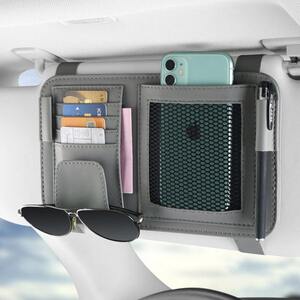 
Clip car ID storage bag card car interior parts rack multi-functional sun visor storage mesh pocket glasses storage car