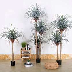 3-pole large simulated dragon's blood tree green plant potted artificial plant simulated dragon's blood tree fake tree bionic green plant