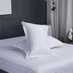 Hotel linen bedding satin four-piece set white satin striped sheets hotel striped four-piece set