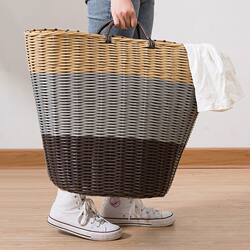 Dirty Laundry Basket, Laundry Basket, Toy Storage Bin, Household Storage Container, Clothes Storage Box, Woven Basket, Dirty Clothes Hamper, Magic Storage Solution