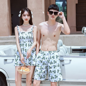 
Couple swimsuit set couple model 2021 new honeymoon swimsuit seaside beach pants ins style hot spring swimsuit