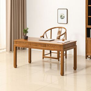 
Mahogany furniture chicken wing wood desk Chinese style writing desk study home desktop computer desk T solid wood simple office