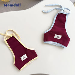 Memdoll Original New Year Red Fleece-Lined Belly Band, Warm and Comfortable, Cat and Dog Belly Protector to Prevent Catching a Cold, Two Pieces