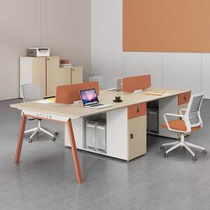 
Staff desk workstation chair combination staff screen financial table six-person office furniture four-person staff desk open style