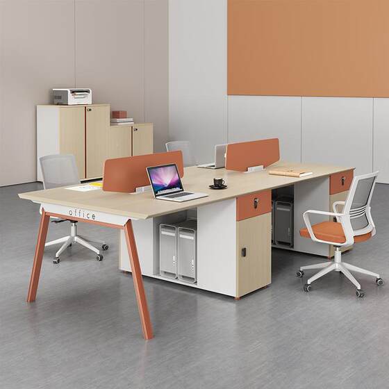 
Staff desk workstation chair combination staff screen financial table six-person office furniture four-person staff desk open style