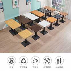 Fast food table and chair combination milk tea shop snack shop dessert canteen restaurant rectangular table catering commercial cafe table