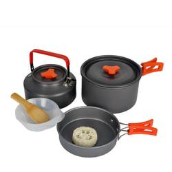 Portable folding storage outdoor pot set for multiple people