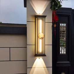 Up and down luminous solar wall lamp modern simple LED powered outdoor waterproof garden lamp 110v-220v batch