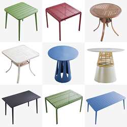 Wrought iron chair square table courtyard casual reception all aluminum colorful table Nordic balcony coffee shop table outdoor table chair