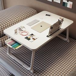 Folding small table on the bed can lift lazy table student study table bay window bedroom dormitory artifact