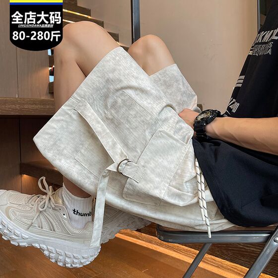 
American workwear trendy and versatile large size summer new youth fashion loose shorts men casual men's five-point pants