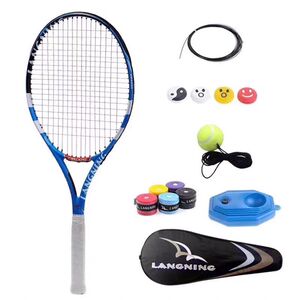 
Langning tennis racket full carbon ultra-light self-training G training tennis racket single training racket