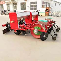 Millet mulching seeder tractor drives two ridges and four rows of corn planter fertilization and drip irrigation all-in-one machine