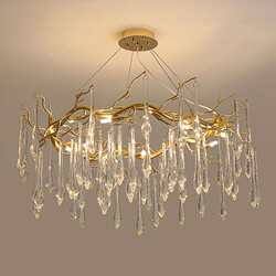 New light luxury crystal lamp living room bedroom chandelier creative personality restaurant bar restaurant crystal chandelier