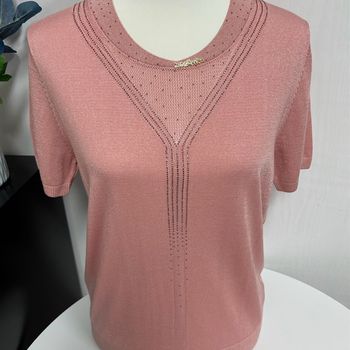 High -end shopping mall cargo mothers dress summer ice silk loose large size shirt round collar middle elderly women short -sleeved thin T -shirt