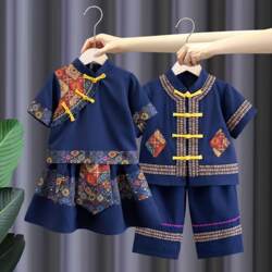 March 3Rd Children's Ethnic Costumes, Minority Performance Outfits, Boys and Girls Zhuang, Dai, Miao Song and Dance Costumes