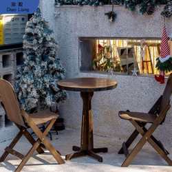 Balcony leisure tables and chairs folding tables and chairs coffee table outdoor tables and chairs courtyard tables and chairs cafe restaurant retro chairs