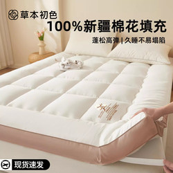 Herbal Natural Color Xinjiang Cotton Hotel Mattress Cover, Home Bedroom Bedding, Student Dormitory Single Soft Mat