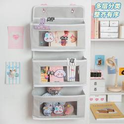 Wall-mounted door multifunctional bunk bed hanging dormitory wall-mounted storage hanging bag dormitory bag storage bedside