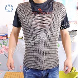 Factory Direct Sales 304 Stainless Steel Weighted Chainmail Armor Soft Hedgehog Armor Outdoor Protective Chainmail Vest