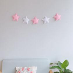 Matching moon string star hangings children's room crib Nordic style tent decoration fabric photo props ins